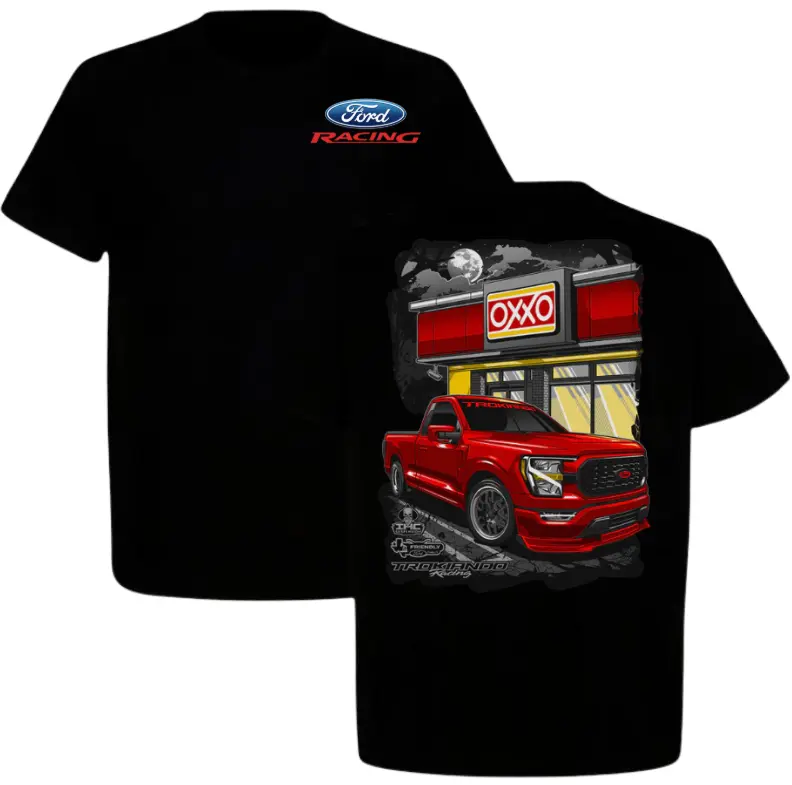 Ford Coyote Trokiando Tshirt, Ford F150 OXXO Tshirt, Men's Streetwear Top, Black Cotton Shirt, Car Enthusiast Gift, Lowered Pickup