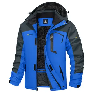 GEMYSE Men's Mountain Waterproof Ski Snow Jacket Winter Windproof Rain polo pufferjacket Men's Waterproof winter coat