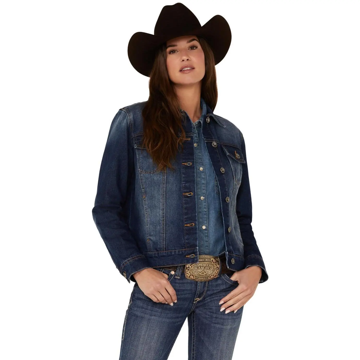 Rank 45 Women's 45&Reg; Signature Dark Denim Rancher Jacket - Rwsp22o1-Dkw