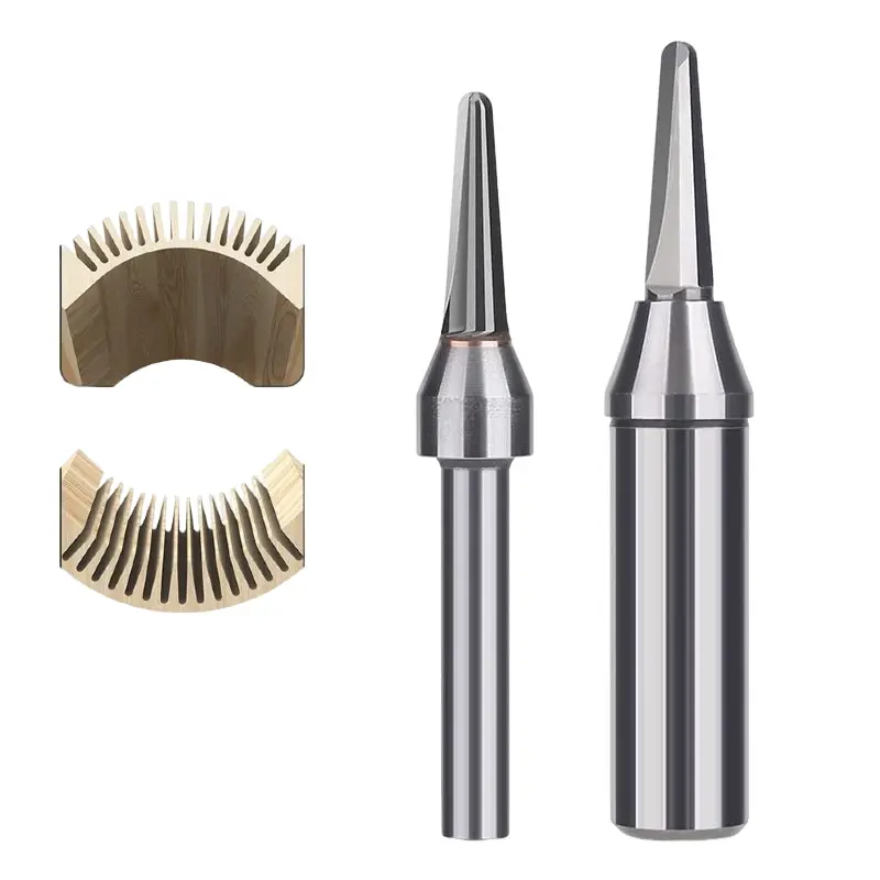Rounded Bottom TCT Router Bit for Woodworking, Carbide Teeth Router Accessories & Parts, Arc Grooving Cutter for Furniture Making & CNC Routing, Cutting Edge