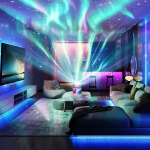 Arctic Light LED Atmosphere Projection Lamp, USB Powered, 16 Dynamic Lighting Effects, Touch and Button Control, Remote Included, Ambient Lighting Multifunctional, Night Light Projector, Starry Sky Projector, Starry Projector