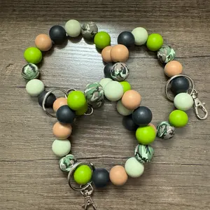 Camo Beaded Wristlet