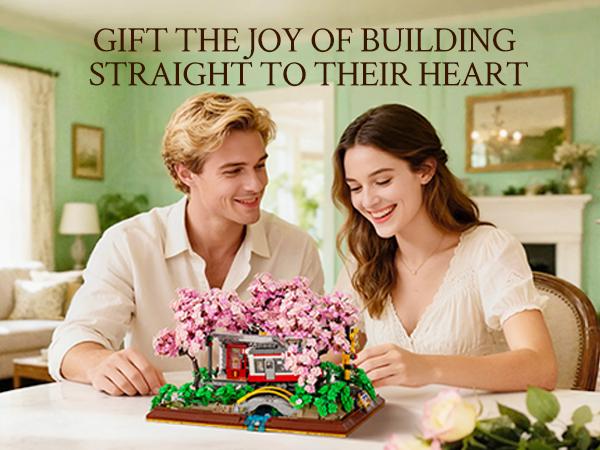 【Summervibes】WISE BLOCK Sakura Tree Building Block Set for Adult 900Pcs Artificial Blocks Unique Structures Fun Wooden Model Kit Wooden Diy Kit