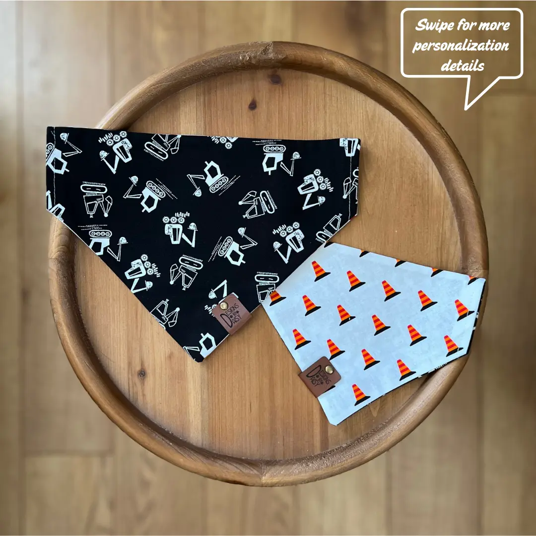 Safety Pup / LAST CHANCE / Reversible / Over-the-Collar / Pet Bandana