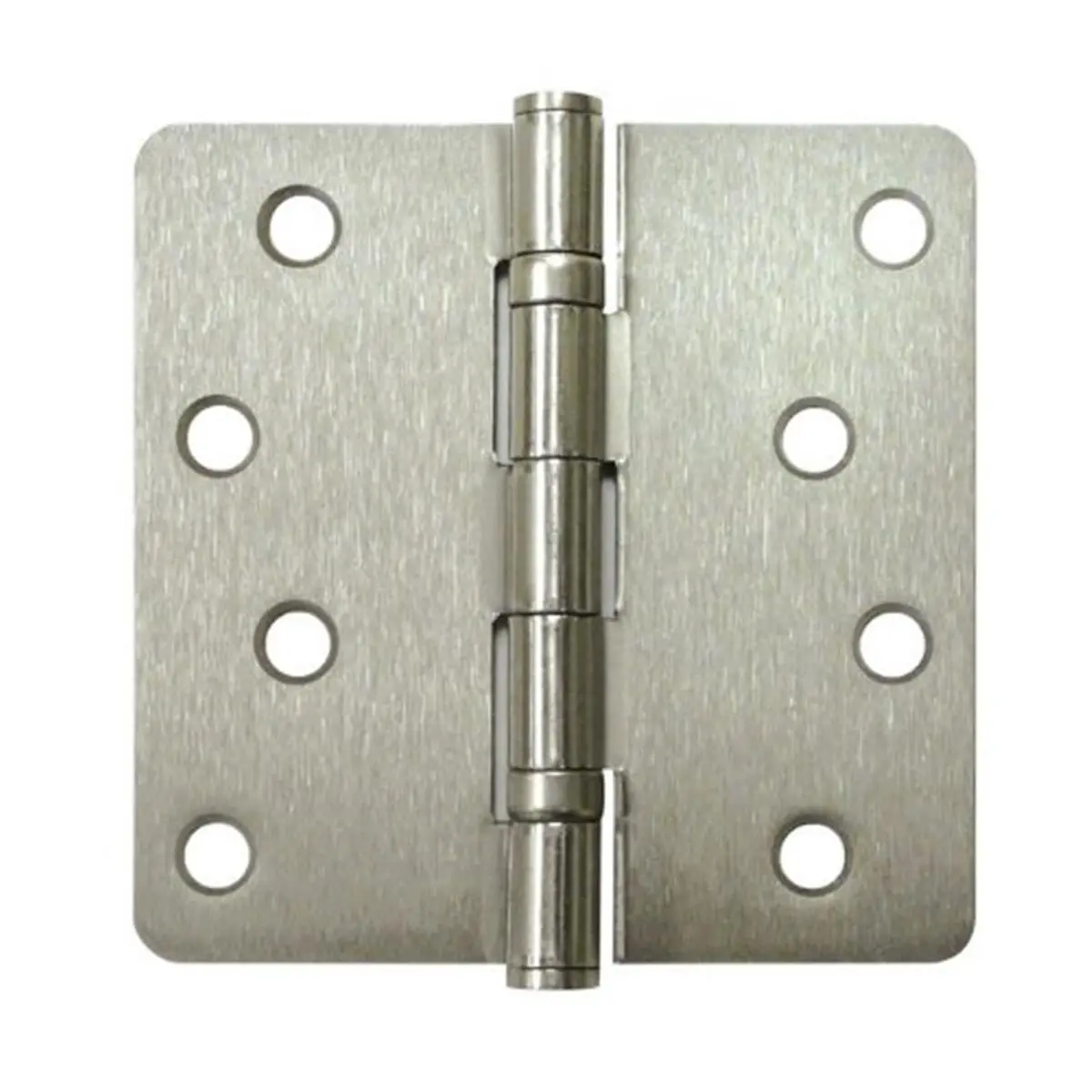 Deltana S44R4BB26 Steel Radius Ball Bearing Door Hinge, 4x4x0.25 in., Chrome-Colored Architectural Hardware (US26), Chrome-Colored Hinges, Door Hinges