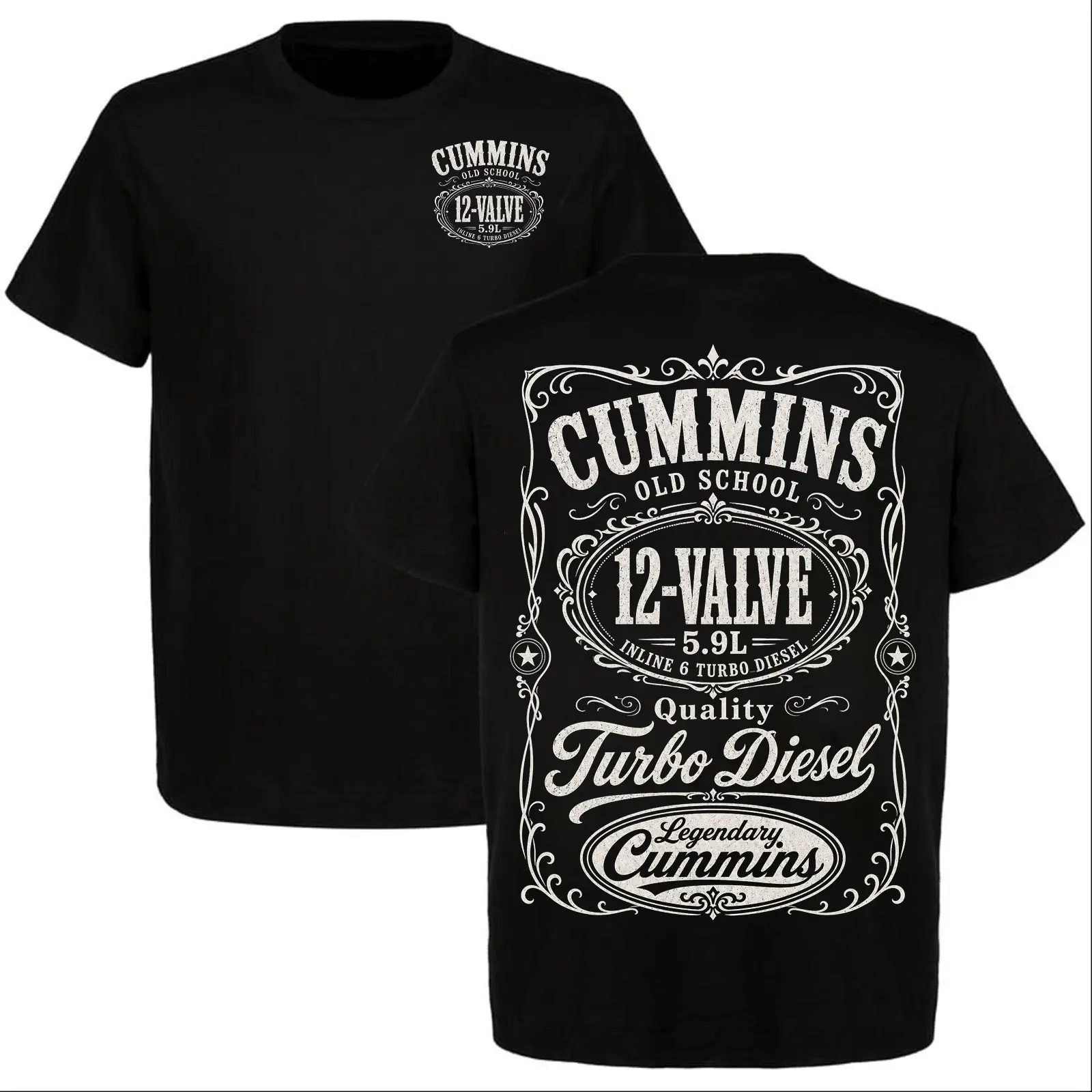 Cummins 12 Valve Shirt, 5.9L Turbo Diesel Graphic Tee, Dodge Ram 2500 3500 Diesel Truck T-Shirt, Gift for Diesel Truck Enthusiasts