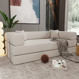 Double Sofa, Sofa Bed, Multifunctional Compression Sofa, Wide Body Sofa, Pure Sponge Sofa, Fine Striped Velvet Fabric Sofa