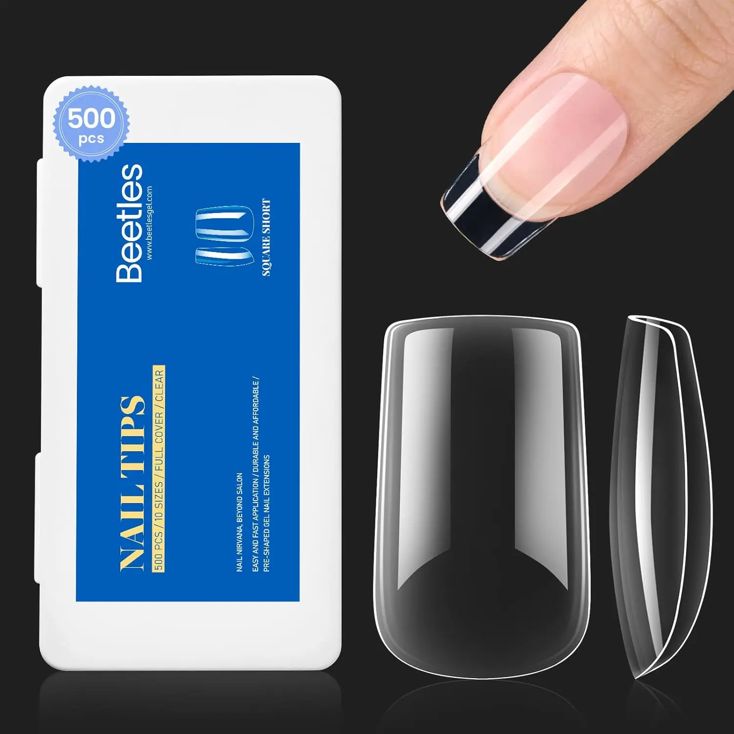 Short Square500PC(clear nails)