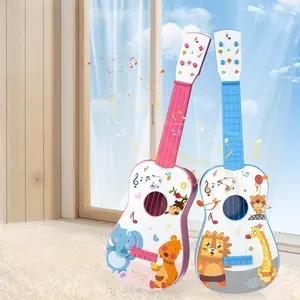 23-Inch Ukulele for Beginner Kids, Animal Design Musical Toy Instrument with Rosewood Fretboard, Starter Uke Gift