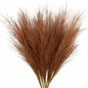 5pcs Artificial Grass Decorations, High-Quality Decorative Faux Plants for Bohemian Room & Wedding Party Decoration, Fall Garden & Desk Accessories