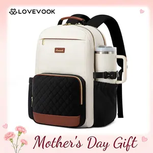 【Mother's Day Gift】LOVEVOOK Laptop Backpack for Women with Pouch Pocket for Large Capacity Cup, 15.6-18 Inch Laptop Computer Bag Travel Backpack Purse, Waterproof Work Business Backpack College Teacher Bags. Tiktokshopstockup