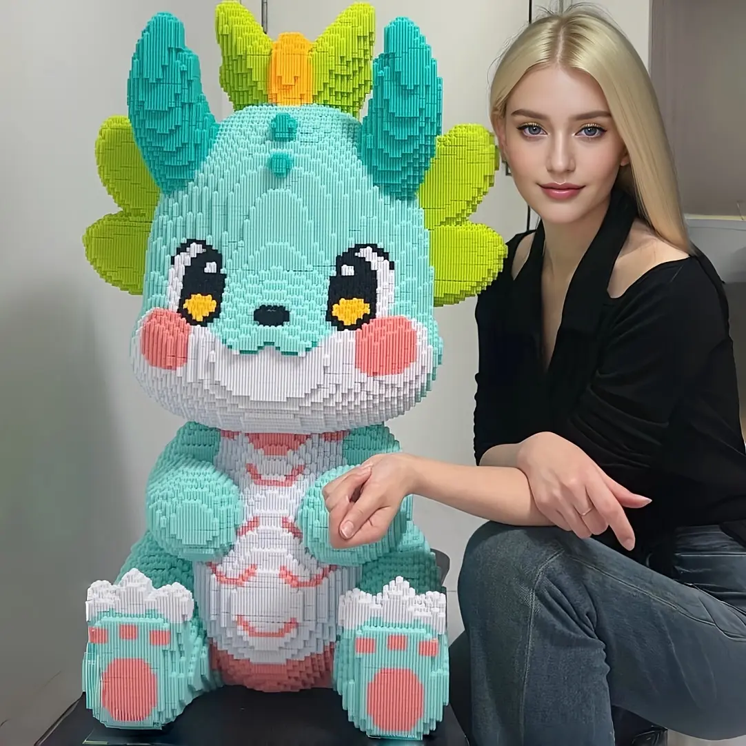 5000pcs Creative Dragon Baby DIY Plastic Bricks & Parts, 12+ Years Building Puzzle Toy for Puzzle Lovers, House Decoration, Versatile Gift Option