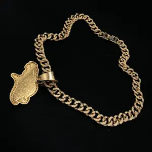 YM Men's Punk Hip-Hop Cuban Chain Pendant Necklace