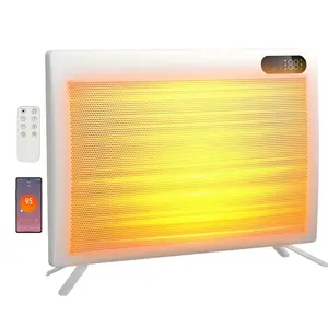 Ultra-quiet Convection Panel Infrared Space Heater for Large Room, 1500W Heater with Thermostat, Portable Stand Wall Mounted, Fast Heater for Bedroom Office Garage Indoor Use, Smart WiFi App Control Energy Saving