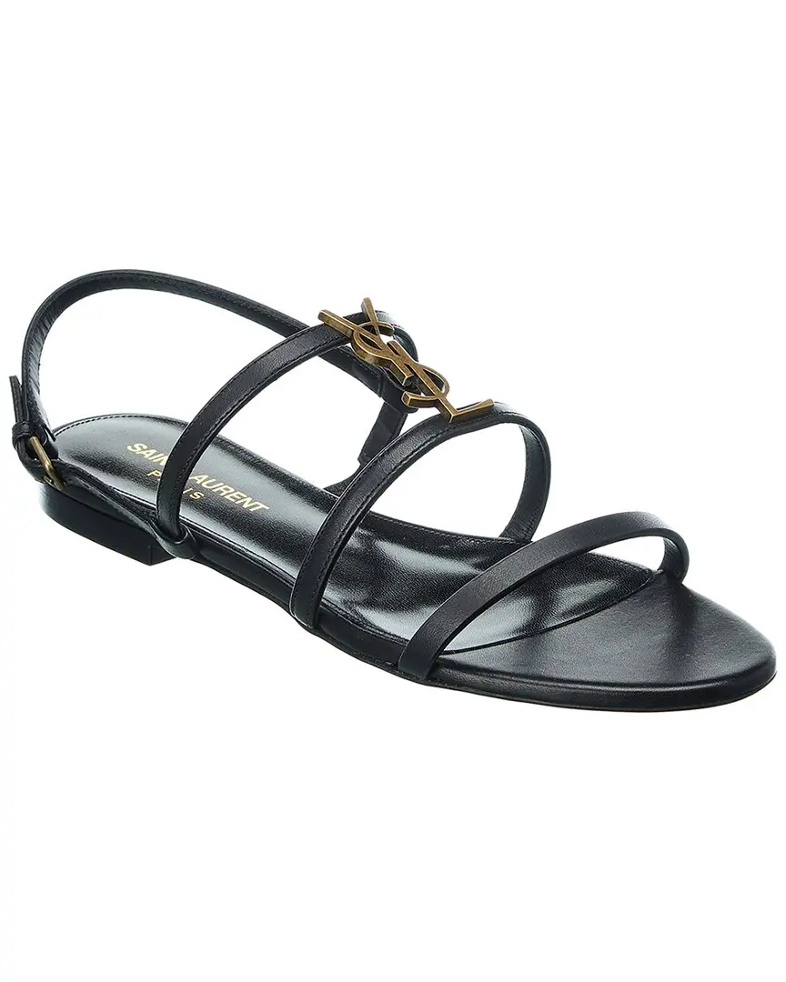 Saint Laurent Cassandra Leather Sandal