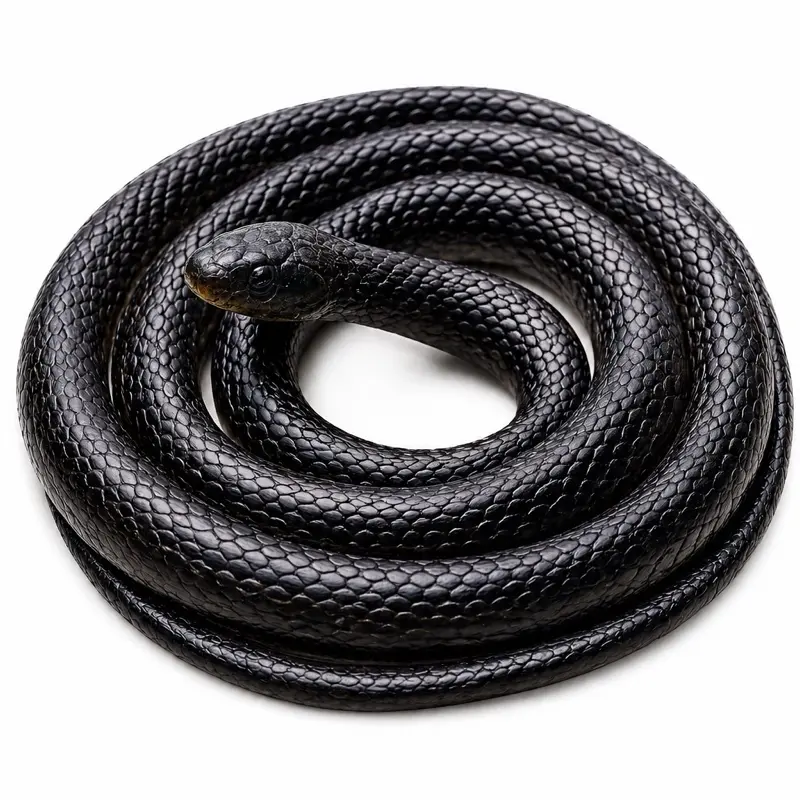 Ultra Realistic Black Rubber Snake – Premium Rubber Prank Snake