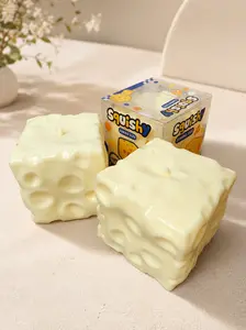 TPR Soft Cheese Block Giant Fidget Toy - Slow/No Rebound Squishy ASMR Squeeze Toy for Gaming Relaxation and Pressure Relief