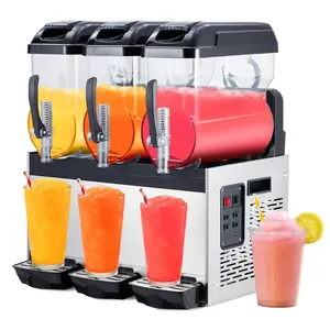 【GARVEE】12L*3/9.6 Gal Commercial Slushy Machine - Quick-Freeze Slushie Maker, Professional Margarita Cocktail Machine, Automatic Clean Frozen Drink Maker for Home and Supermarkets