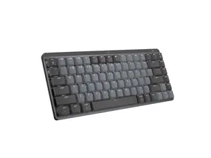 Logitech MX Mechanical Mini for Mac Wireless Illuminated Keyboard, Low-Profile Performance Switches, Tactile Quiet Keys, Backlit, Bluetooth, USB-C, Apple, iPad - Space Grey
