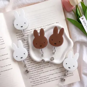 Cute Miffy Bunny Badge Reel and Phone Grip, Cute Accessories For Miffy Lovers, Pop Socket, Nurse Badge Reel, Gift For Doctor / Nurse / Medical Worker / Coworker