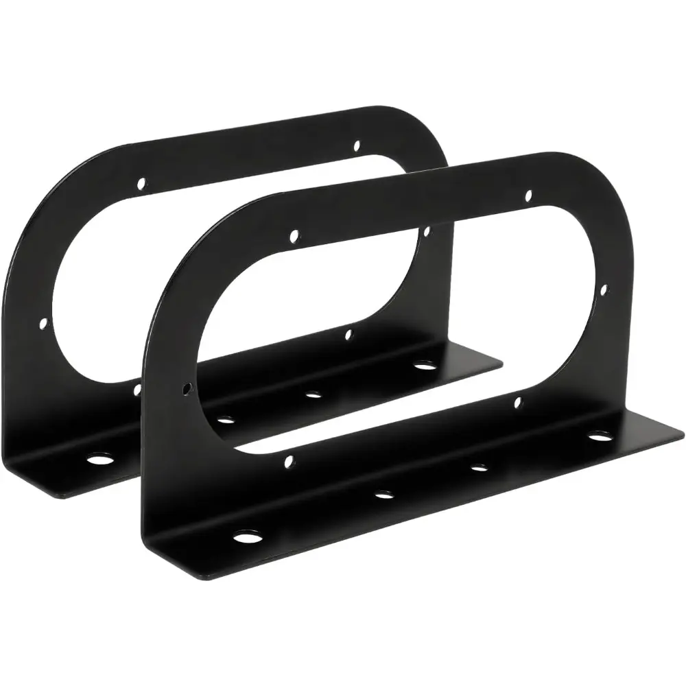 Trailer Light Bracket For 6 Inch Oval LED Trailer Lights, 3 mm Black Powder Coated Steel, Boat Trailer Light Mount, Flush Mount