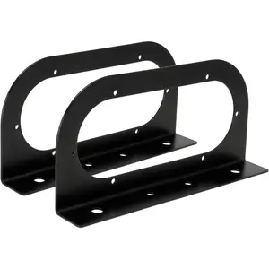 Trailer Light Bracket For 6 Inch Oval LED Trailer Lights, 3 mm Black Powder Coated Steel, Boat Trailer Light Mount, Flush Mount