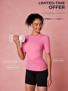 Fanka PowerBand Resistance Short Sleeve T-shirt compression shirts workout tops compression shirt women