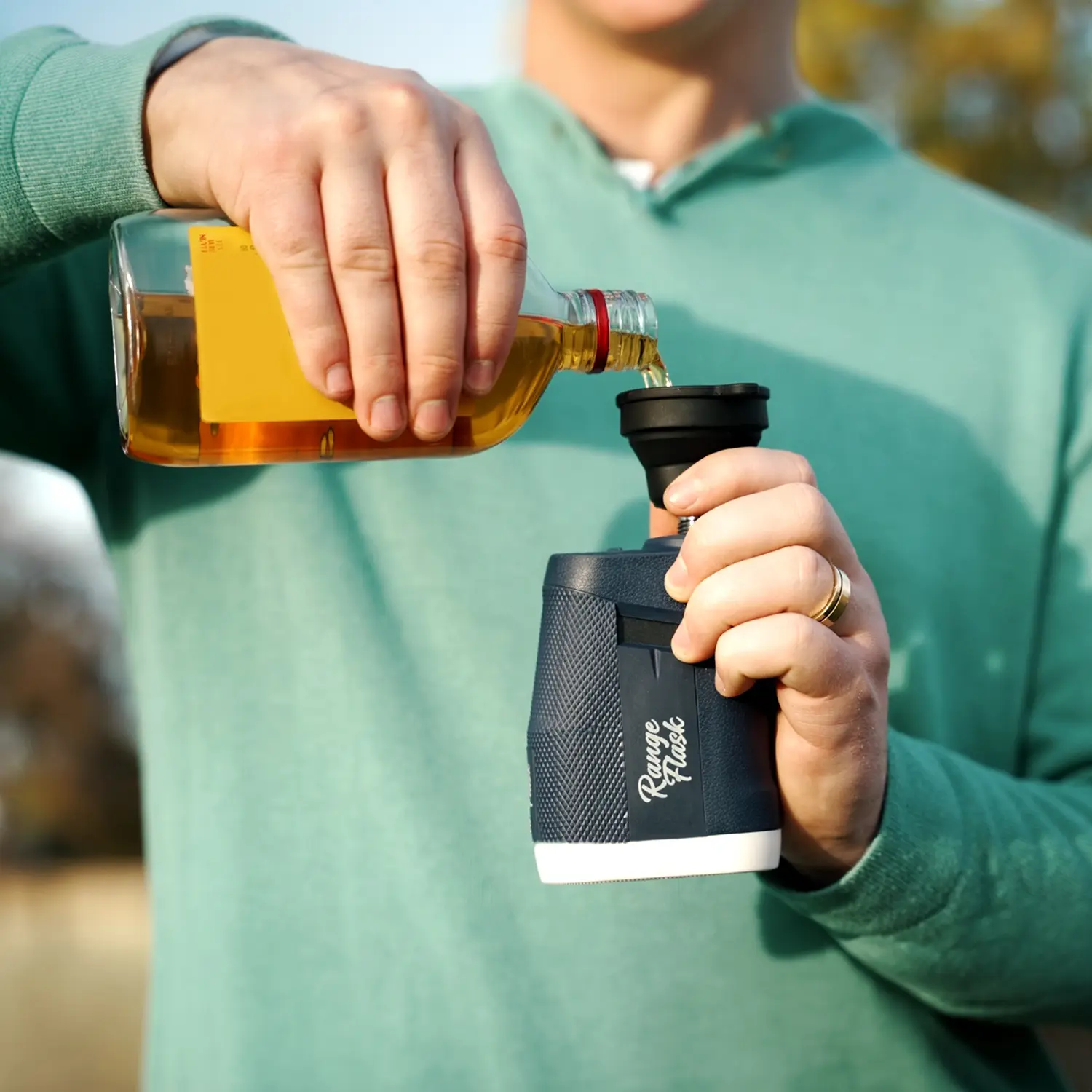 Range Flask - Premium Hidden Stealth Magnetic Golf Range Finder Insulated Flask, Perfect for Golfing and Gifting