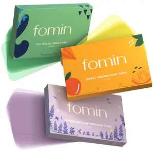Antibacterial Soap Sheets for Hand Washing - (300 Sheets) Orange, Tea Tree, Lavender - Plastic-Free, Travel Size, Moisturizing Camping Mini Soap