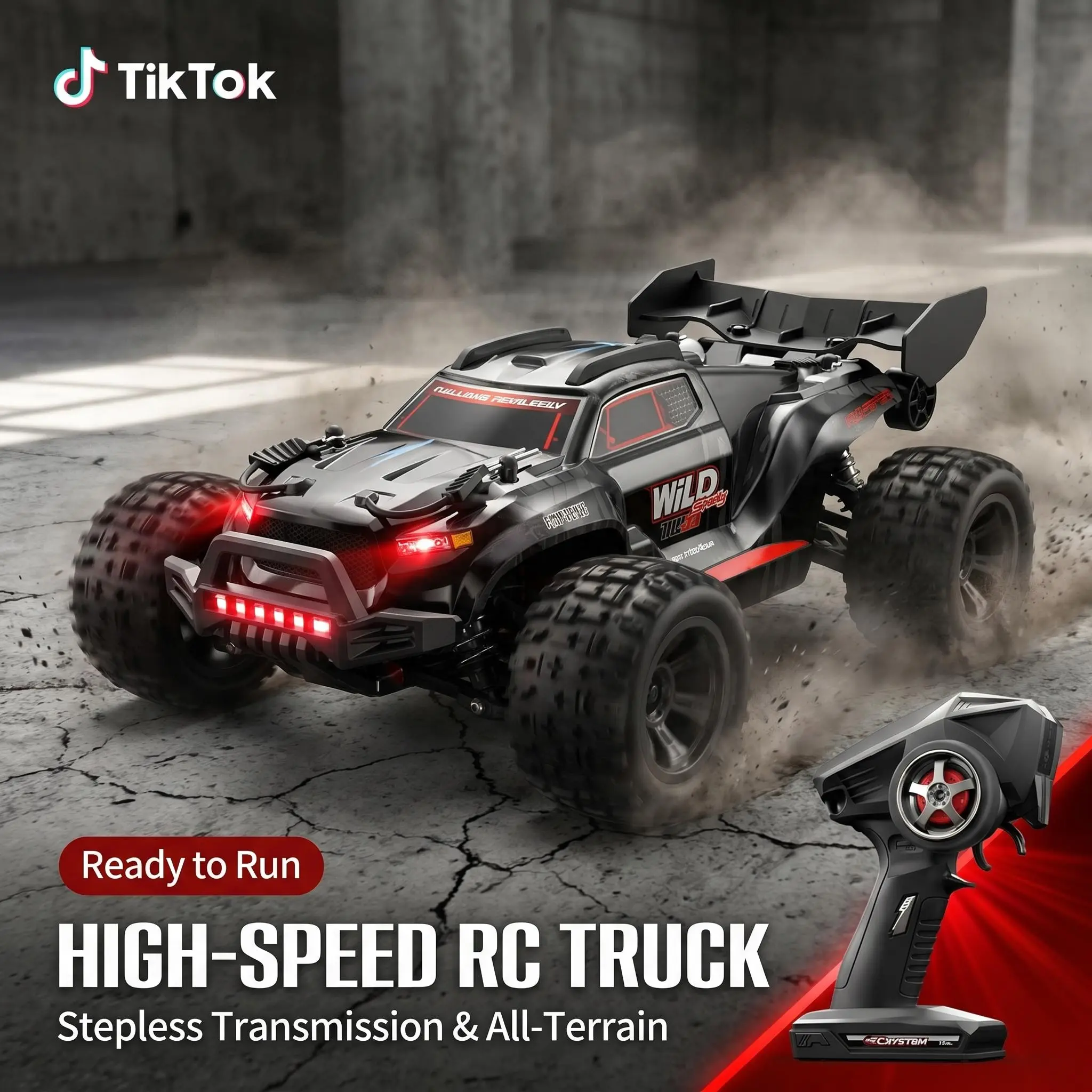 2.4G 1:18 Fast 4WD Remote Controlled Car - Off-Road All-Terrain Electric RC Toy with Stable Performance, Ideal Gift for Halloween, Christmas