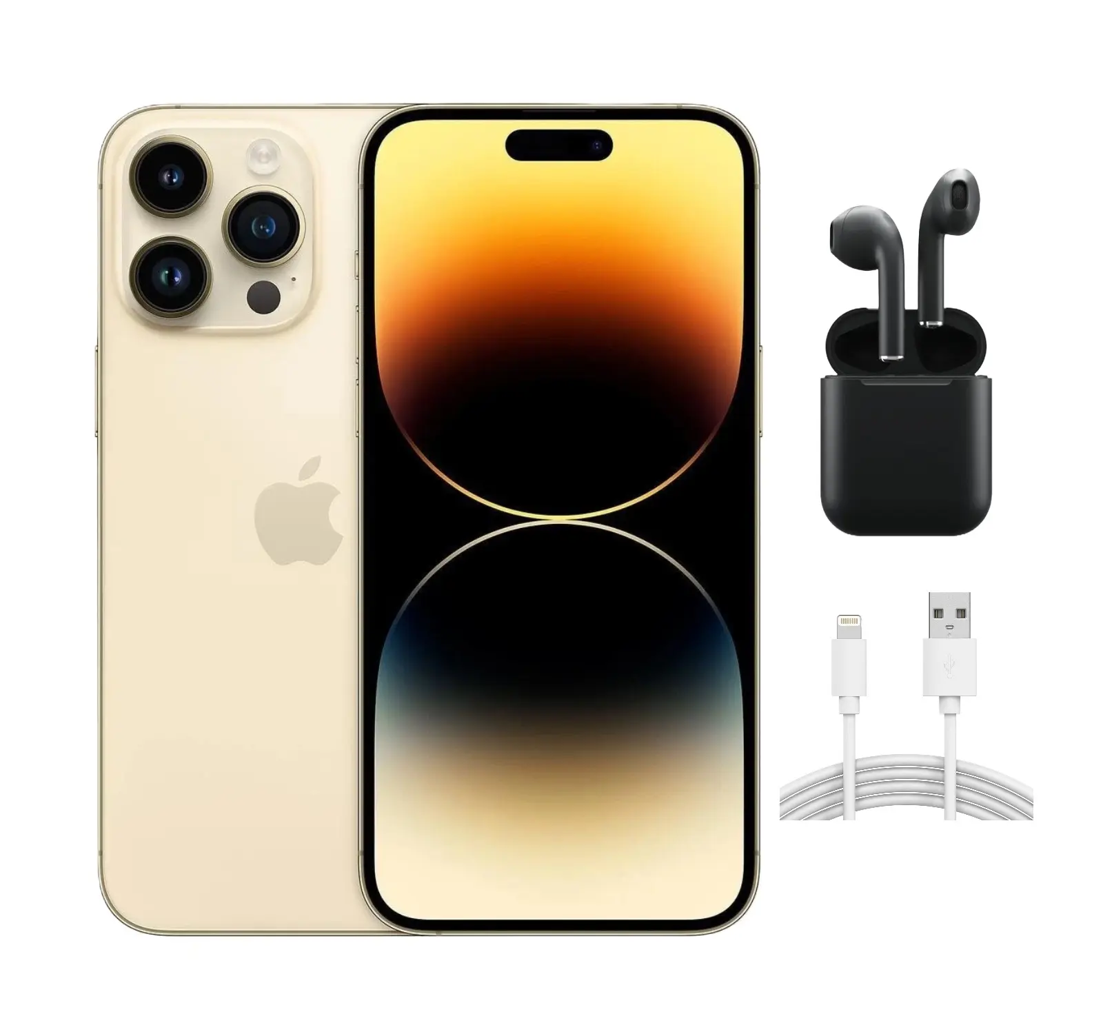 Refurbished iPhone 14 Pro (Unlocked)-Excellent Condition with Wireless Earbuds & 1 Year Warranty  A2650