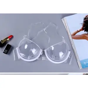 3pcs Disposable Women's One-Piece Deep U-Shaped Push-Up Bra Wire-Free Design with Side Wings Adjustable Detachable Straps Sexy Lingerie for Comfort and Style