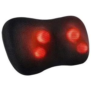 Shiatsu Back Neck and Shoulder Massager with Heat, 3D Kneading Deep Tissue Electric Massage Pillow for Muscle Pain Relief, Spa-Like Soothing for Home Car and Office