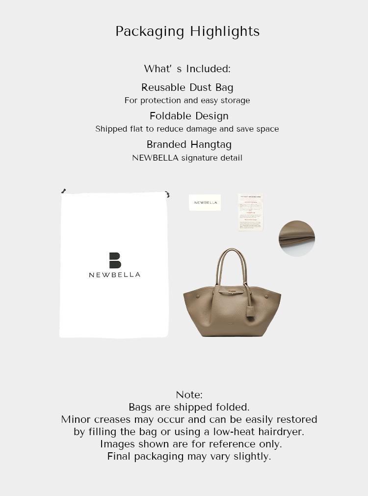 NEWBELLA Marella Collapsible Top Handle Tote - Women's Elegant PU Leather Purse, Detachable Charm, Magnetic Closure, 23.6"x12.6"x5.5"x11", Mothers Day Gift, Mom Gift, Work Bags for Women, Summer Everyday Tote Bags