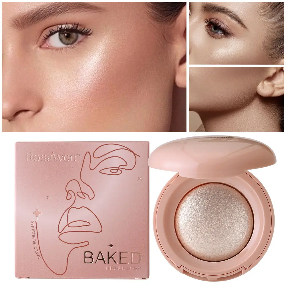 Highlighter Pressed Powder for a Radiant Luminous Finish - Buildable, Waterproof & Flawless Shimmer Makeup for All Skin Tones, Water Proof, Cosmetic