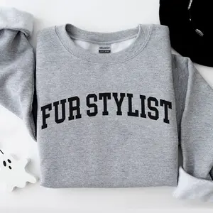 Fur Stylist Sweatshirt, Dog Groomer sweatshirt, pet groomer gift, Dog Grooming, Dog Groomer Gift, dog grooming sweatshirts Cotton Fabric