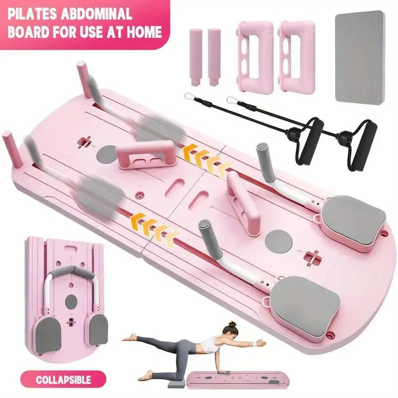 8-in-1 Foldable Multifunctional Stretch Board Home Exercise Equipment - PP Material, Safe, Deformation-Resistant, Stable Design, with Resistance Bands, Compact Storage, Home Gym Kit, Workout Equipment, Gift Idea