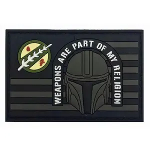 USA Flag Weapons are A Part of My Religion Patch [3D-PVC Rubber - “Hook” Fastener -WR2]