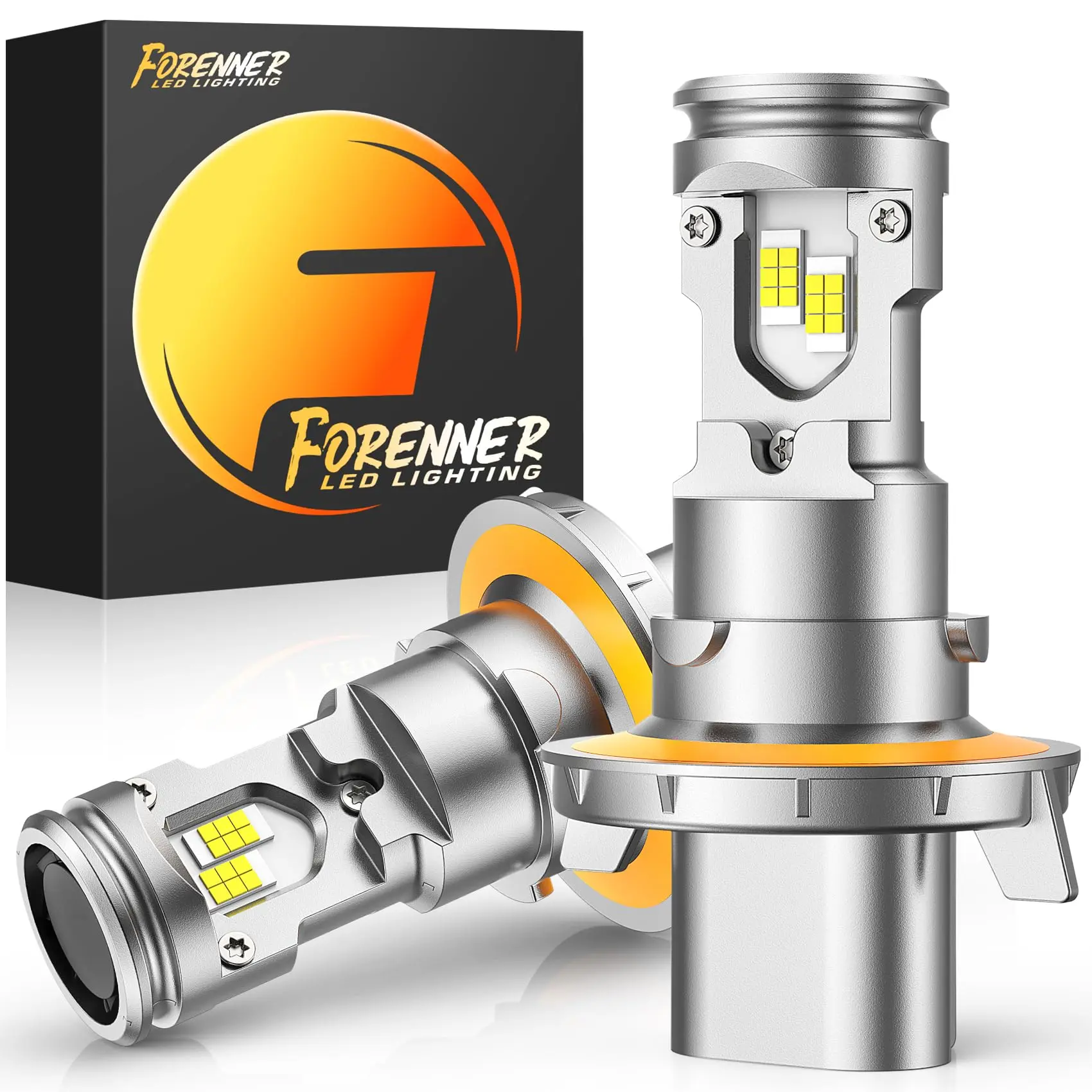 FAHREN forenner H13/9008 Light Bulbs, 35000LM Ultra Brightness 6500K White Super Bright