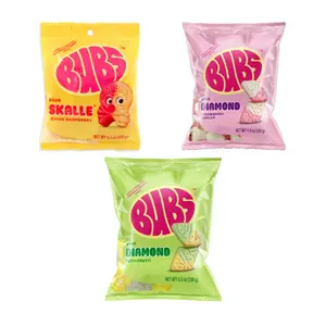 BUBS 3 Pack,  - Iconic Swedish Foam Candies with Tangy Strawberry & Smooth Vanilla, Tutti frutti, sour bubs Flavor - Perfect for Parties & Candy Buffets - Diamond-Shaped Design