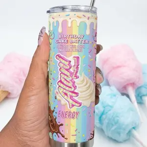 Alani Nu Birthday Cake Batter 20oz Skinny Tumbler season tumbler