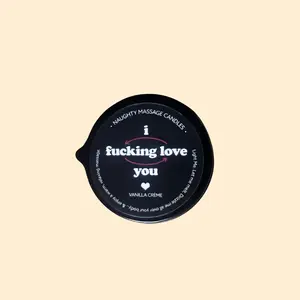 I F*cking Love You - Naughty Mini Massage Candle In Pour Spout Tin