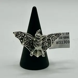 Soms bat 925 sterling silver adjustable ring