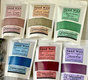 12oz Sand Wax Candle Kit - Red Sangria Color - WAX + WICKS + FRAGRANCE OILS - Cocktail Scents