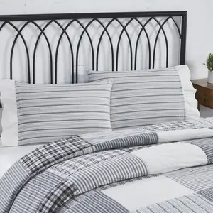 Farmstead Black Grain Sack Stripe Pillow Cases