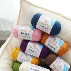 New Year DIY T Shirt Yarn 400g/120yds - Polyester Spandex Blend for Fresh Home Decor, Handmade Bags & Festive Crafts Built In Needles
