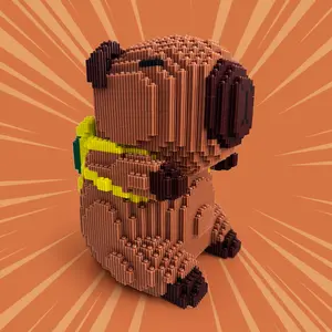 CubiBRICK Animation Series Capybara (5002PCS) 3D Micro Building Block Model