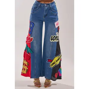 NOT SORRY PATCHWORK DENIM JEANS