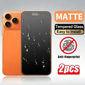 2 pcs Matte Tempered Glass For iPhone 17 Pro Max/17 Air/17E/16 Pro Max/15 Pro Max/16e/16/15/14/13/Pro/Plus/12/11/Pro/X/XS/XS MAX/XR Series Anti Glare (Matte) Screen Protector Accessories