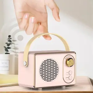 Retro BT Speaker, USB Rechargeable Speaker with Built-in Microphone, Desk Sound System, Music Player for Home Office Outdoor Travel, Audio, Wireless Speaker, Sound Box, Multifunctional Wireless Speaker, Portable Wireless Speakers